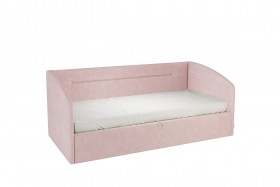 Кровать 0.9 Альба Софа (Нежно-розовый велюр) в Томмоте - tommot.katalogmebeli.com | фото