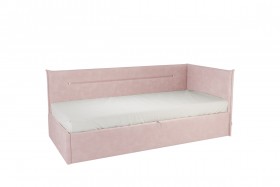 Кровать 0.9 Альба Тахта (Нежно-розовый велюр) в Томмоте - tommot.katalogmebeli.com | фото