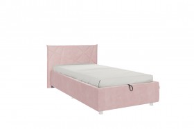 Кровать 0.9 Бест (Нежно-розовый велюр/под-мех) в Томмоте - tommot.katalogmebeli.com | фото 1