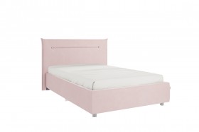 Кровать 1,2 Альба с основанием (Нежно-розовый велюр) в Томмоте - tommot.katalogmebeli.com | фото 1