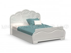 Кровать 1,4м Гармония (Белый/Белый глянец) в Томмоте - tommot.katalogmebeli.com | фото