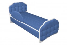 Кровать 160 Атлет 29 Синий (мягкий бортик) в Томмоте - tommot.katalogmebeli.com | фото