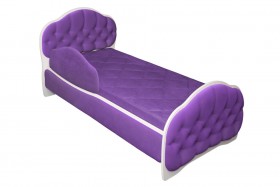 Кровать 160 Гармония 32 Фиолетовый (мягкий бортик) в Томмоте - tommot.katalogmebeli.com | фото