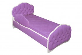 Кровать 160 Гармония 67 Светло-фиолетовый (мягкий бортик) в Томмоте - tommot.katalogmebeli.com | фото