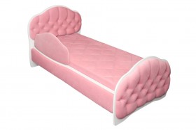 Кровать 170 Гармония 36 Светло-розовый (мягкий бортик) в Томмоте - tommot.katalogmebeli.com | фото
