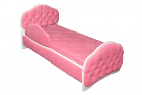 Кровать 170 Гармония 89 Розовый (мягкий бортик) в Томмоте - tommot.katalogmebeli.com | фото