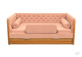 Кровать 180 серии Леди + ящик 15 Бледно-розовый (мягкий бортик/подушка валик) в Томмоте - tommot.katalogmebeli.com | фото