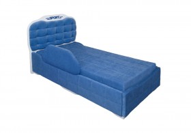 Кровать 190 Атлет Lux 29 Синий (мягкий бортик) в Томмоте - tommot.katalogmebeli.com | фото
