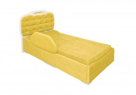 Кровать 190 Атлет Lux 74 Жёлтый (мягкий бортик) в Томмоте - tommot.katalogmebeli.com | фото