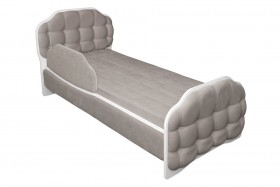 Кровать 190 Атлет Lux 96 Серый (мягкий бортик) в Томмоте - tommot.katalogmebeli.com | фото