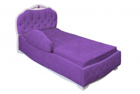 Кровать 190 Гармония Lux 32 Фиолетовый (мягкий бортик) в Томмоте - tommot.katalogmebeli.com | фото 1