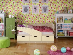 Кровать Бабочки 1,6м (Ваниль матовый) в Томмоте - tommot.katalogmebeli.com | фото
