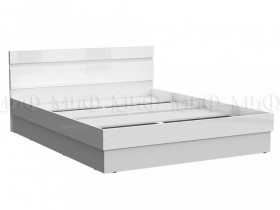 Кровать Челси 1400 (Белый/Белый глянец) в Томмоте - tommot.katalogmebeli.com | фото