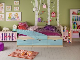 Кровать детская 1,6м Дельфин (Голубой матовый) в Томмоте - tommot.katalogmebeli.com | фото