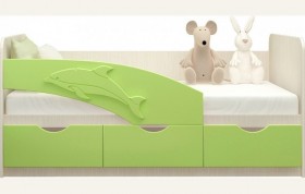 Кровать детская 1,6м Дельфин (Салатовый металлик) в Томмоте - tommot.katalogmebeli.com | фото