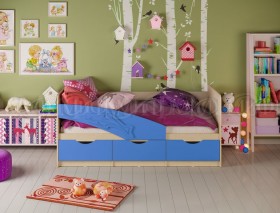 Кровать детская 1,6м Дельфин (Синий матовый) в Томмоте - tommot.katalogmebeli.com | фото