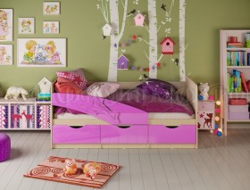 Кровать детская 1,6м Дельфин (Сиреневый металлик) в Томмоте - tommot.katalogmebeli.com | фото