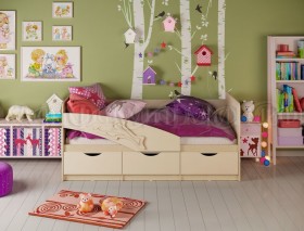 Кровать детская 1,6м Дельфин (Ваниль матовый) в Томмоте - tommot.katalogmebeli.com | фото