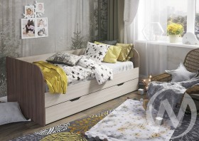 Кровать детская Балли 2-х уровневая (шимо темный/шимо светлый) в Томмоте - tommot.katalogmebeli.com | фото 1