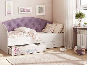 Кровать детская Эльза Белый/Фиолетовый в Томмоте - tommot.katalogmebeli.com | фото