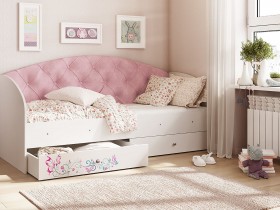 Кровать детская Эльза Белый/Розовый в Томмоте - tommot.katalogmebeli.com | фото