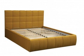 Кровать "Диана" ш. 1400 (Н=1010мм) (жаккард горчица) в Томмоте - tommot.katalogmebeli.com | фото
