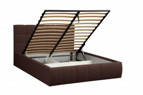 Кровать "Диана" ш. 1600 (Н=1010мм) (жаккард шоколад) в Томмоте - tommot.katalogmebeli.com | фото