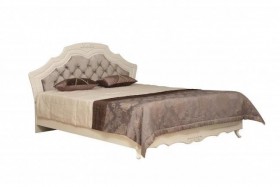 Кровать двойная "Кантри" (вудлайн кремовый/патина/ортопед/1820) в Томмоте - tommot.katalogmebeli.com | фото