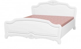 Кровать двойная 1400х2000 (комплект) Лотос (Белый/Белый Глянец) в Томмоте - tommot.katalogmebeli.com | фото