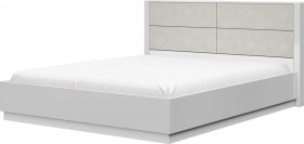 Кровать двойная 1600х2000 Вива (Белый/Белый глянец/Платина) в Томмоте - tommot.katalogmebeli.com | фото