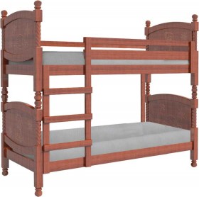 Кровать двухъярусная Валерия из массива сосны 800*1890 Орех в Томмоте - tommot.katalogmebeli.com | фото