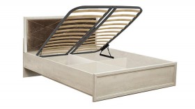 Кровать двуспальная Сохо(бетон пайн белый/под-мех/1644) в Томмоте - tommot.katalogmebeli.com | фото