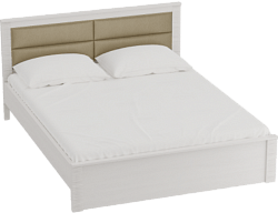 Кровать Элана 1200 с основанием Бодега белая в Томмоте - tommot.katalogmebeli.com | фото