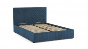 Кровать Гамма ш. 1400 (с основанием для хранения) (велюр тенерифе океан) в Томмоте - tommot.katalogmebeli.com | фото 3