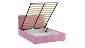 Кровать Гамма ш. 1400 (с основанием для хранения) (велюр тенерифе розовый) в Томмоте - tommot.katalogmebeli.com | фото 3