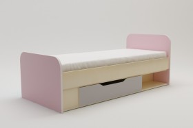 Кровать Грэйси 1650х750 (Розовый/Серый/корпус Клен) в Томмоте - tommot.katalogmebeli.com | фото 2