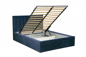 Кровать "Юнона" ш. 1600 (Н=1020мм) (ягуар нэви) в Томмоте - tommot.katalogmebeli.com | фото 3