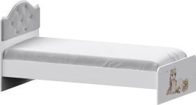 Кровать Каспер с мягкой спинкой и фотопечатью (800х1900) Белый в Томмоте - tommot.katalogmebeli.com | фото