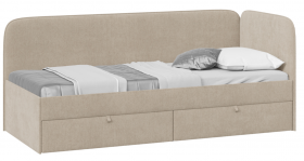 Кровать «Молли» с мягкой обивкой (900) тип 1 (Микровелюр Scandi Cream 03) в Томмоте - tommot.katalogmebeli.com | фото