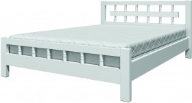 Кровать Натали-5 из массива сосны 1600*2000 Белый античный в Томмоте - tommot.katalogmebeli.com | фото