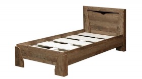 Кровать одинарная 33.07 с настилом "Лючия" (ш. 900)/(кейптаун / венге / белый) в Томмоте - tommot.katalogmebeli.com | фото