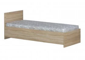 Кровать одинарная 800-2 без матраса (прямые спинки) Дуб Сонома в Томмоте - tommot.katalogmebeli.com | фото 1