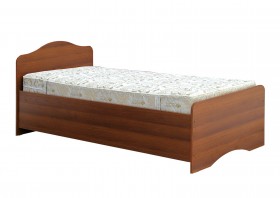 Кровать одинарная 900-1 без матраса (круглые спинки) Орех Таволато в Томмоте - tommot.katalogmebeli.com | фото 1