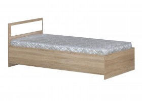 Кровать одинарная 900-2 без матраса (прямые спинки) Дуб Сонома в Томмоте - tommot.katalogmebeli.com | фото