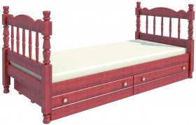 Кровать одинарная Аленка из массива сосны 800*1890 Орех в Томмоте - tommot.katalogmebeli.com | фото 2