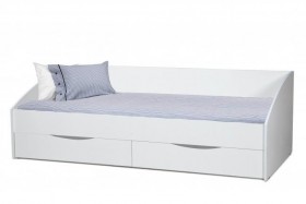 Кровать одинарная "Фея - 3" (симметричная) New/(белый / белый / ДВПО: белый) в Томмоте - tommot.katalogmebeli.com | фото