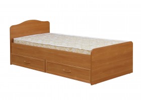 Кровать одинарная с ящиками 800-1 без матраса (круглые спинки) Вишня Оксфорд в Томмоте - tommot.katalogmebeli.com | фото 1