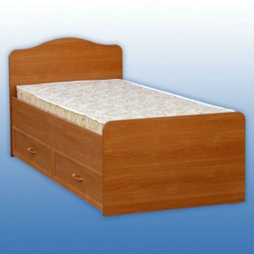 Кровать одинарная 800-2 без матраса (прямые спинки) Дуб Сонома в Томмоте - tommot.katalogmebeli.com | фото 2