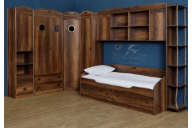 Кровать с 2-мя ящиками «Навигатор» (Дуб Каньон) в Томмоте - tommot.katalogmebeli.com | фото 10