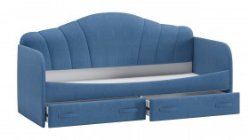 Кровать «Молли» с мягкой обивкой (900) тип 1 (Микровелюр Scandi Indigo 11) в Томмоте - tommot.katalogmebeli.com | фото 4